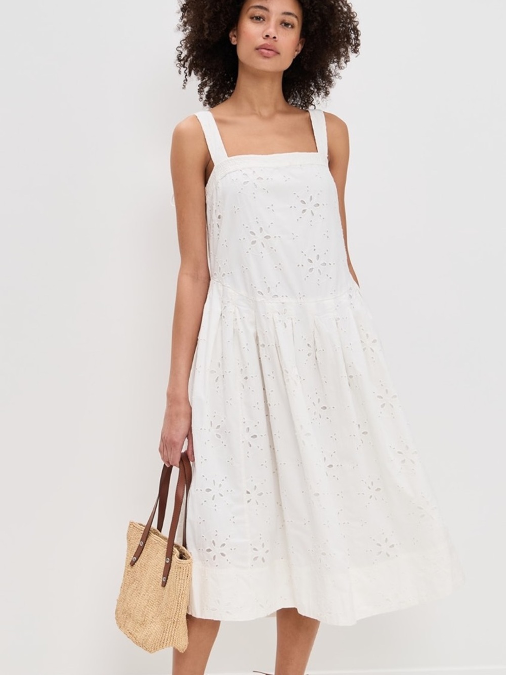 Free People White Eyelet Midi Dress - Picture 5 of 13